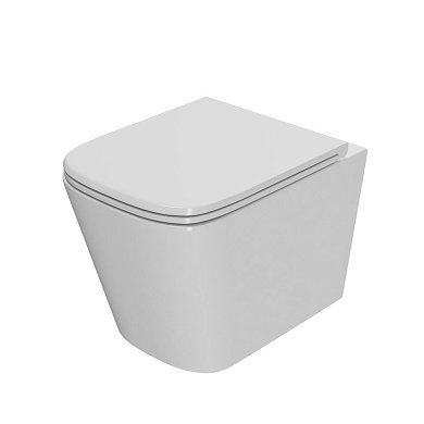 Унитаз подвесной "Ника" Point безободковый, сиденье микролифт